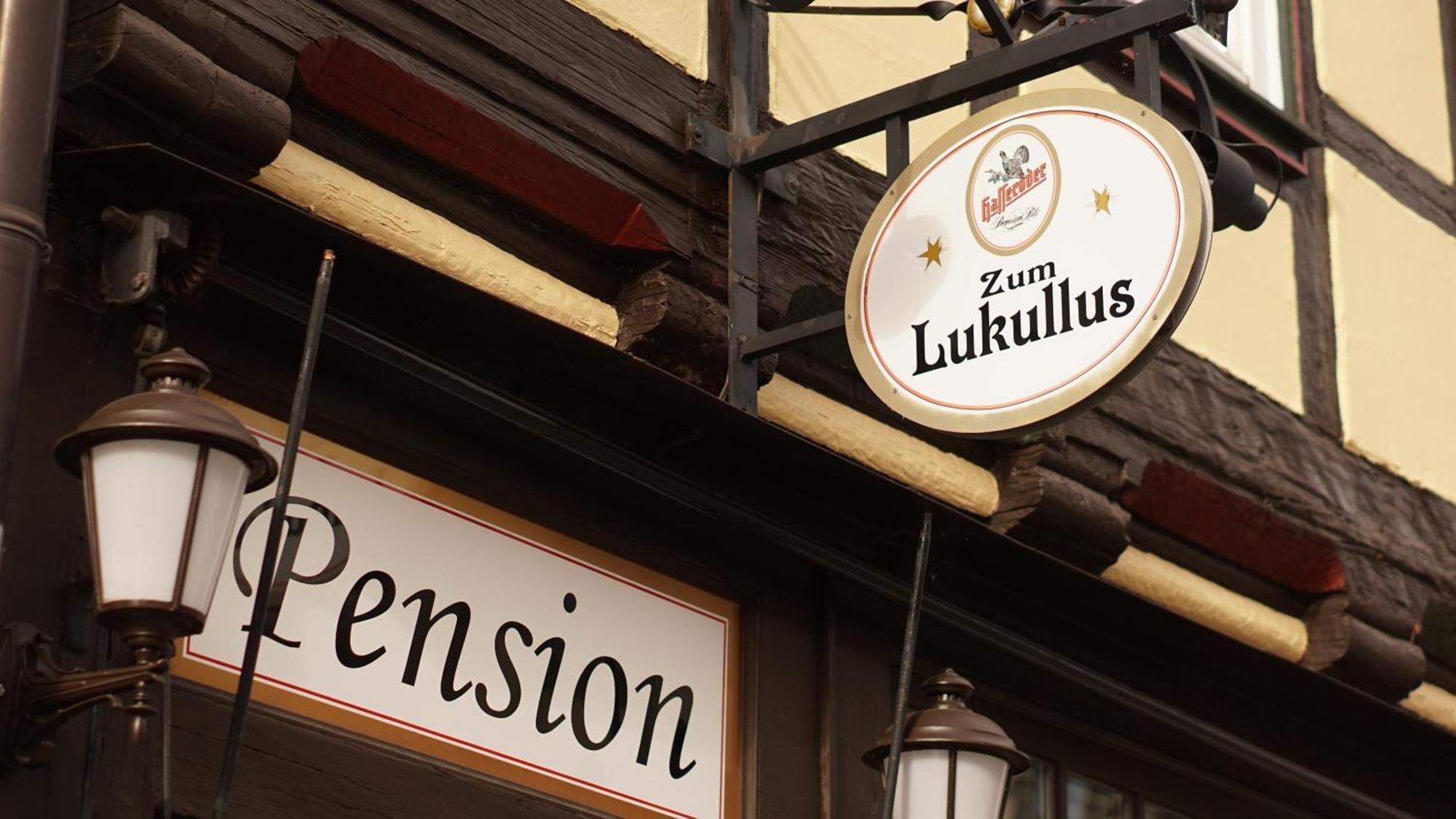 Pension Zum Lukullus Wernigerode Esterno foto